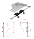 Halber Therapietisch 295 x 480 x 8 mm, klappbar